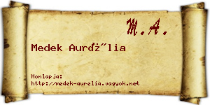 Medek Aurélia névjegykártya
